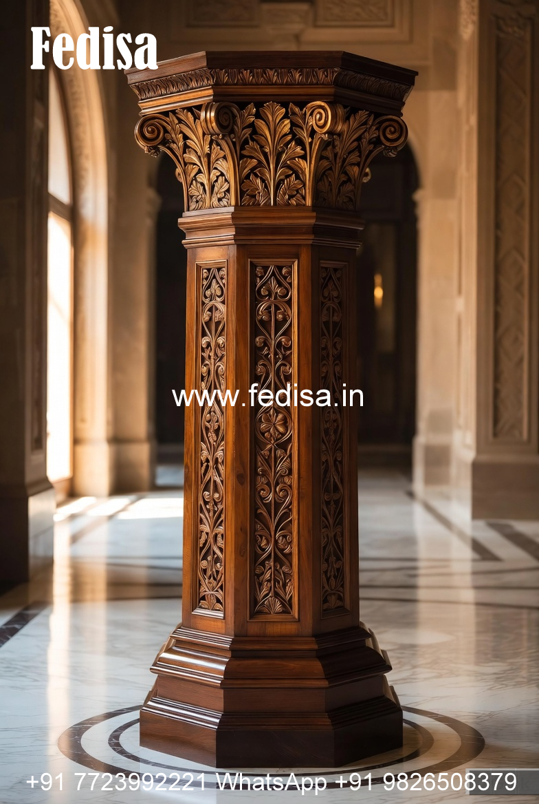 Wooden Pillar Design for Interior Styling