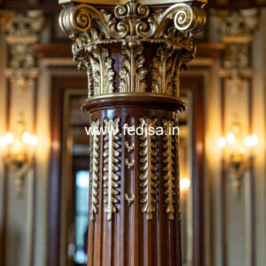Wooden Pillar Design with Custom Design