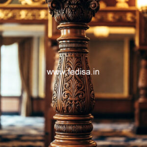 Wooden Pillar Design with Creative Style