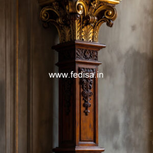 Wooden Pillar Design with Premium Finish