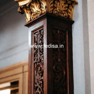 Wooden Pillar Design with Royal Interiors