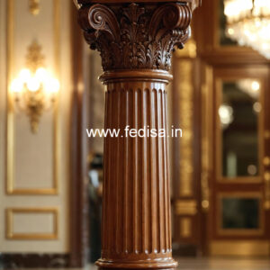 Wooden Pillar Design for Grand Interiors