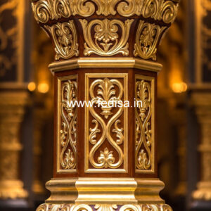 Wooden Pillar Design for Luxury Decoration