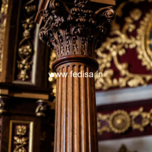 Wooden Pillar Design for Interior Luxury