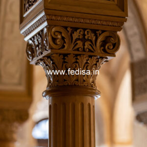 Royal Wooden Pillar Designs for Villas
