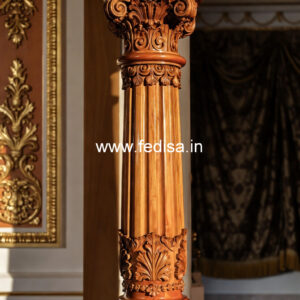 Handmade Wooden Pillar Design for Interiors