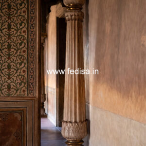 Wooden Pillar Design for Temple Area