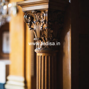 Wooden Pillar Design for Hall Decoration