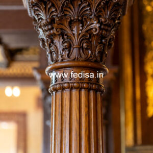 Wooden Pillar Design for Luxury Villa