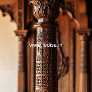 Wooden Pillar Design for Entryway