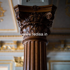 Wooden Pillar Design with Custom Design