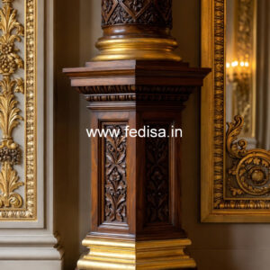 Wooden Pillar Design for Living Space
