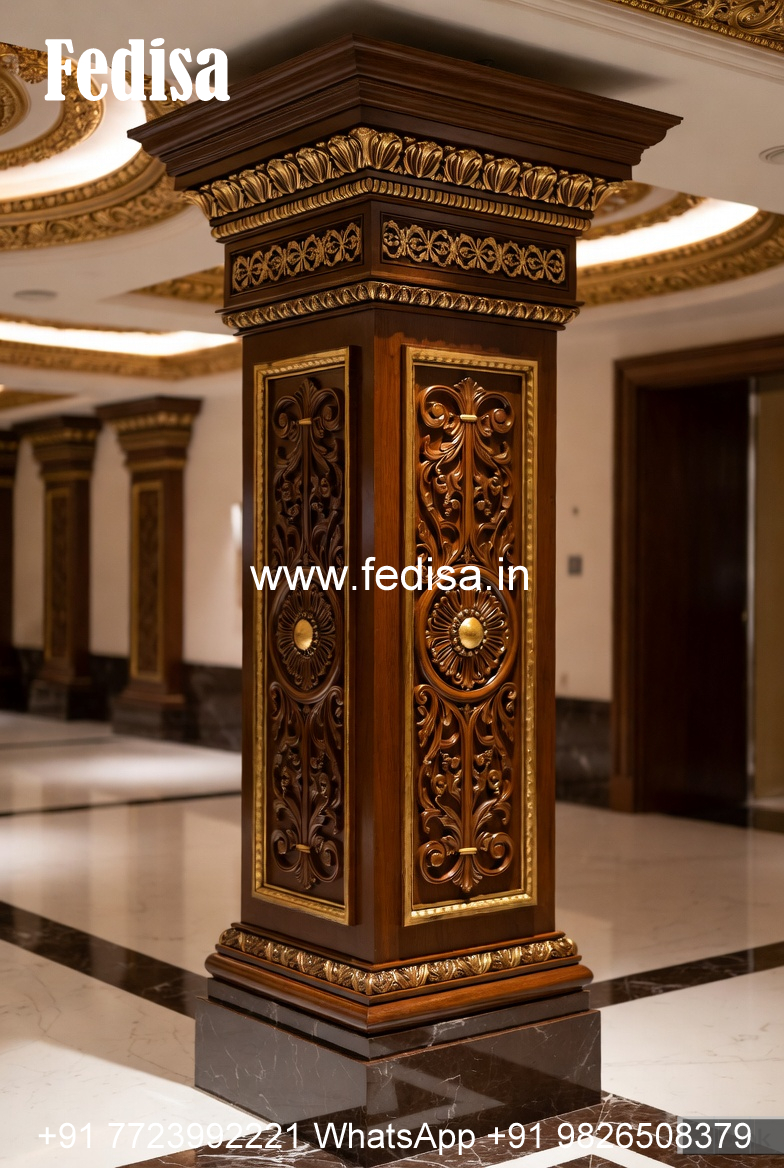 Wooden Pillar Design for Home Interiors