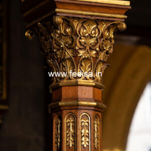 Wooden Pillar Design for Modern Villas