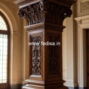 Wooden Pillar Design for Interior Decor