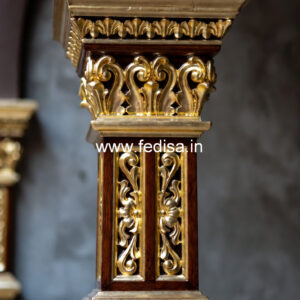 Wooden Pillar Design for Interior Enhancement