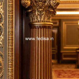 Wooden Pillar Design with Classic Beauty