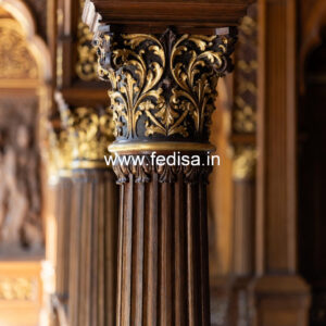 Wooden Pillar Design for Luxury Decoration