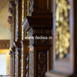 Wooden Pillar Design with Royal Craft