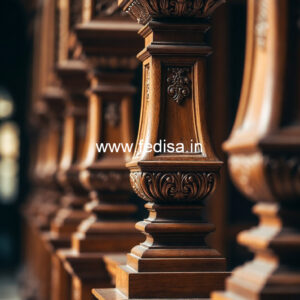 Wooden Pillar Design for Home Entrance