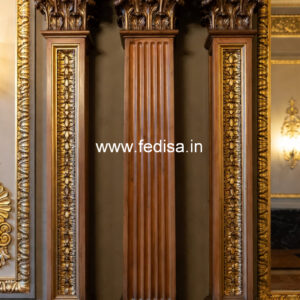 Handmade Wooden Pillar Design for Interiors