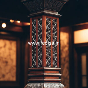 Wooden Pillar Design for Balcony