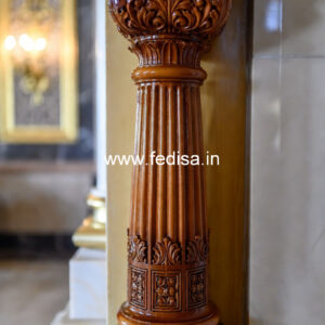 Wooden Pillar Design with Royal Look