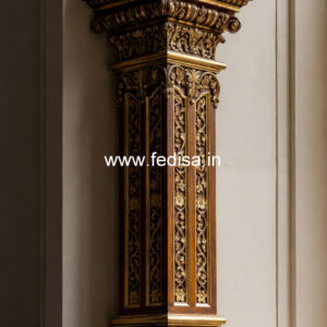 Wooden Pillar Design for Classic Interiors