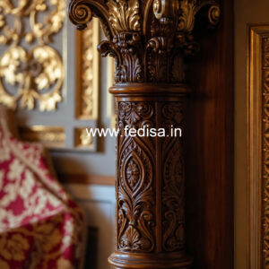 Wooden Pillar Design with Antique Style