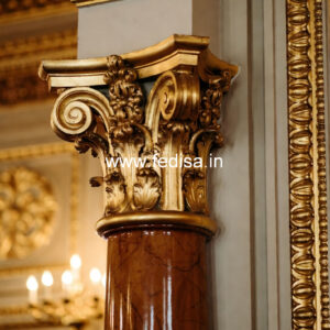 Wooden Pillar Design for Luxury Villa