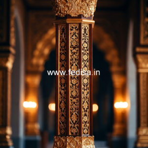 Wooden Pillar Design for Entryway