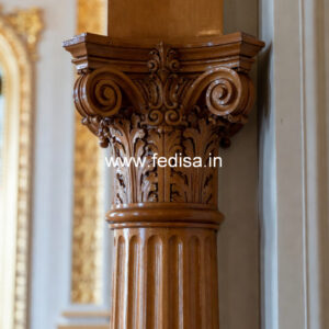 Wooden Pillar Design for Luxury Interior