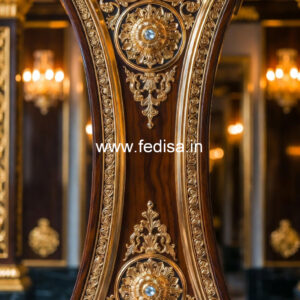Wooden Pillar Design with Smooth Finish