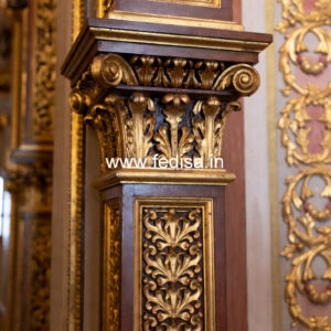 Wooden Pillar Design with Royal Finish