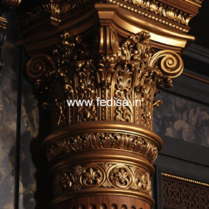 Wooden Pillar Design for Interior Theme