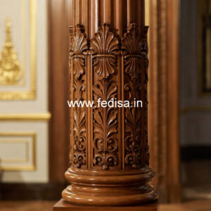 Wooden Pillar Design with Premium Finish