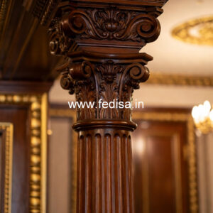 Wooden Pillar Design with Royal Interiors