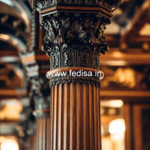 Wooden Pillar Design for Designer Spaces