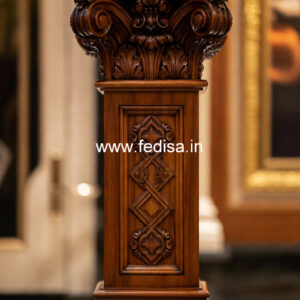 Wooden Pillar Design with Elegant Style