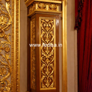 Wooden Pillar Design with Classic Beauty