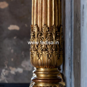 Wooden Pillar Design for Classic Architecture