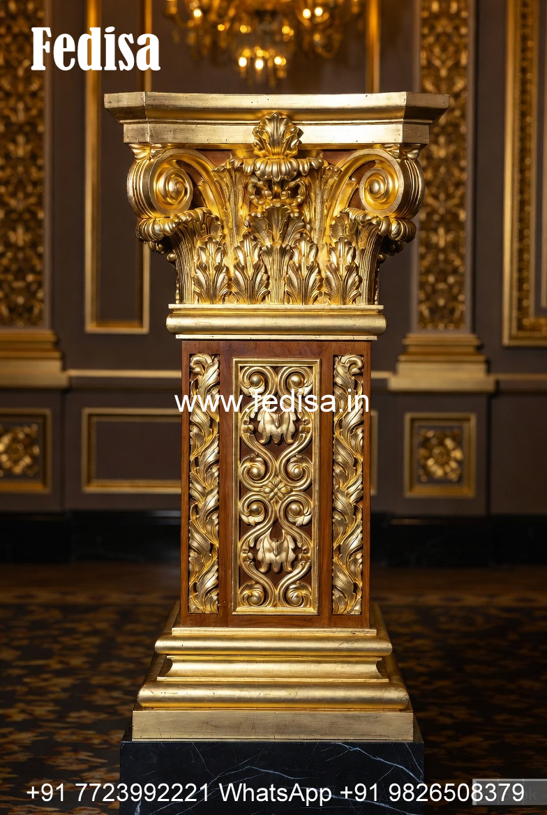 Wooden Pillar Design for Living Room Decor