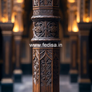 Vintage Wooden Pillar Design for Home