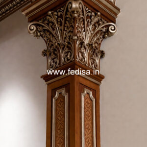 Wooden Pillar Design for Temple Area