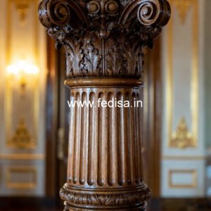 Wooden Pillar Design for Luxury Villa