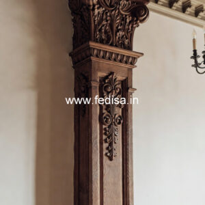 Wooden Pillar Design for Entryway