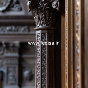 Wooden Pillar Design for Mandir