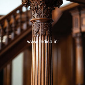 Wooden Pillar Design with Royal Finish