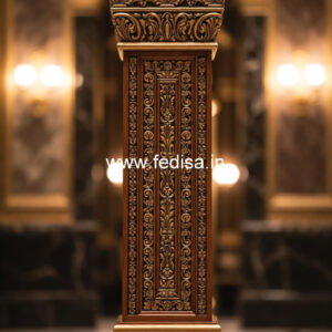 Wooden Pillar Design for Interior Theme