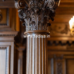 Wooden Pillar Design for Interior Decor